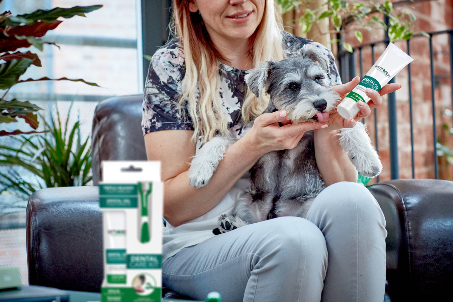 Vet's Best dantų valymo gelis su antpirščiu šunims, 100g