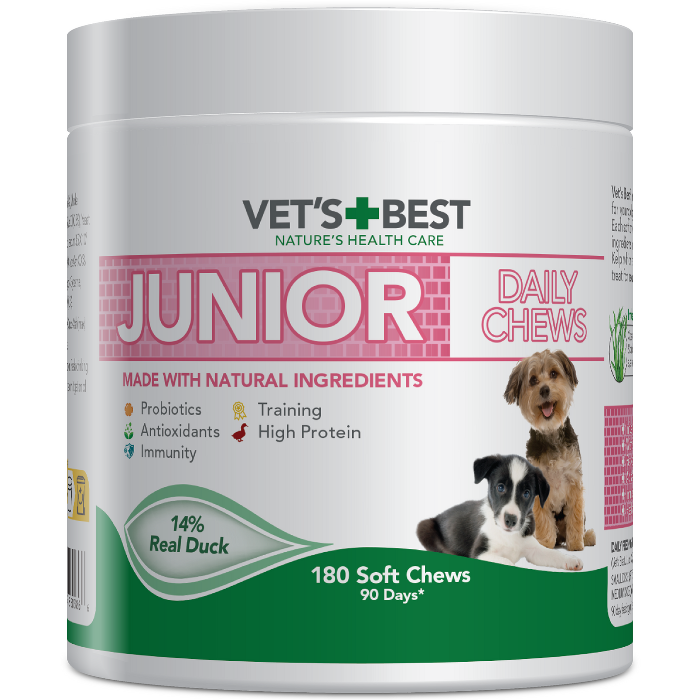 VET'S BEST Daily Chews for Junior mažiems šuniukams, N180