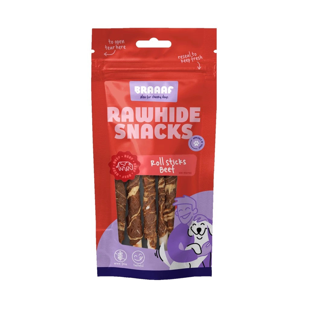Braaaf Butchery lazdelės su jautiena ir žuvimi, 80 g