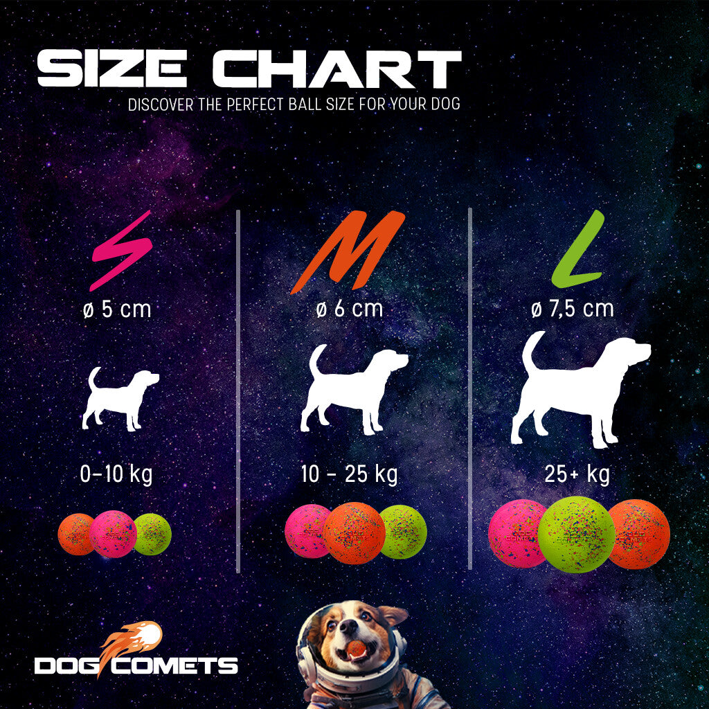 DOG COMETS Stardust kamuolys, žalias, M dydis