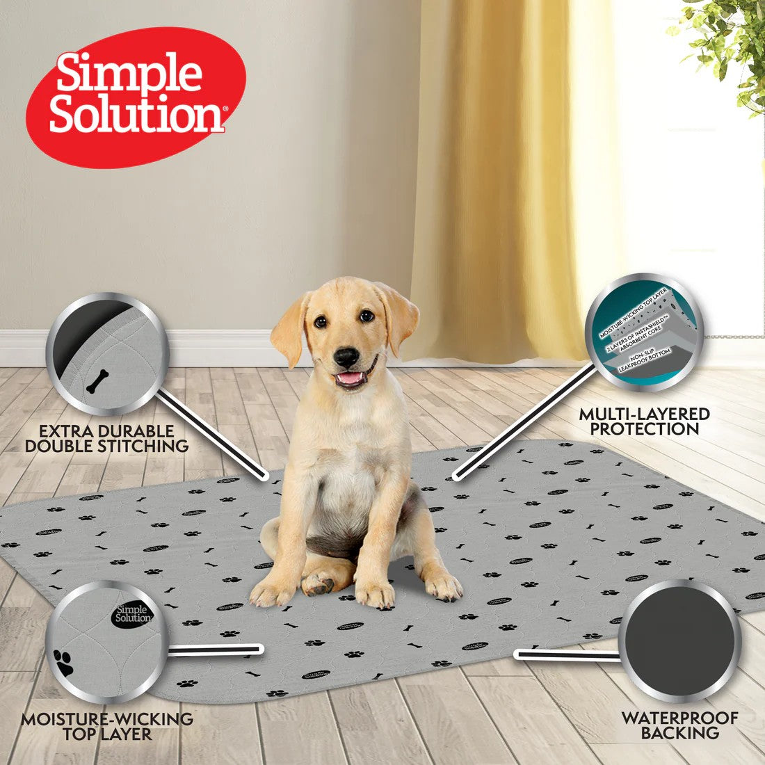 SIMPLE SOLUTION Daugkartinio naudojimo palutės šunims 2 vnt. MEDIUM