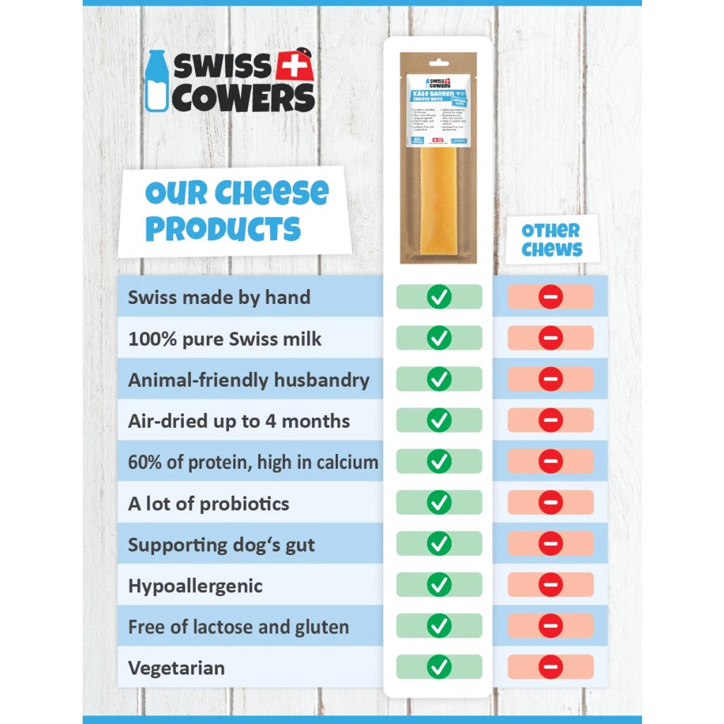 SwissCowers sūrio lazdelės Original, L dydis (80g)