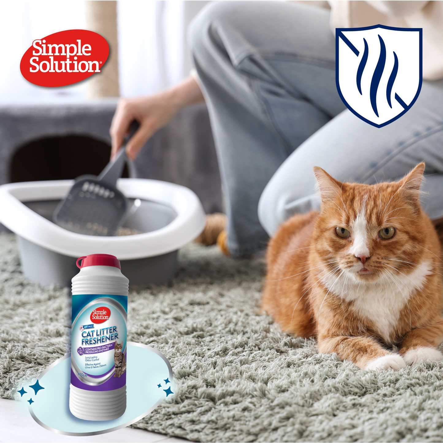 UUDIS! SIMPLE SOLUTION Cat Litter Freshener kassiliiva värskendaja – graanulid, 500 g