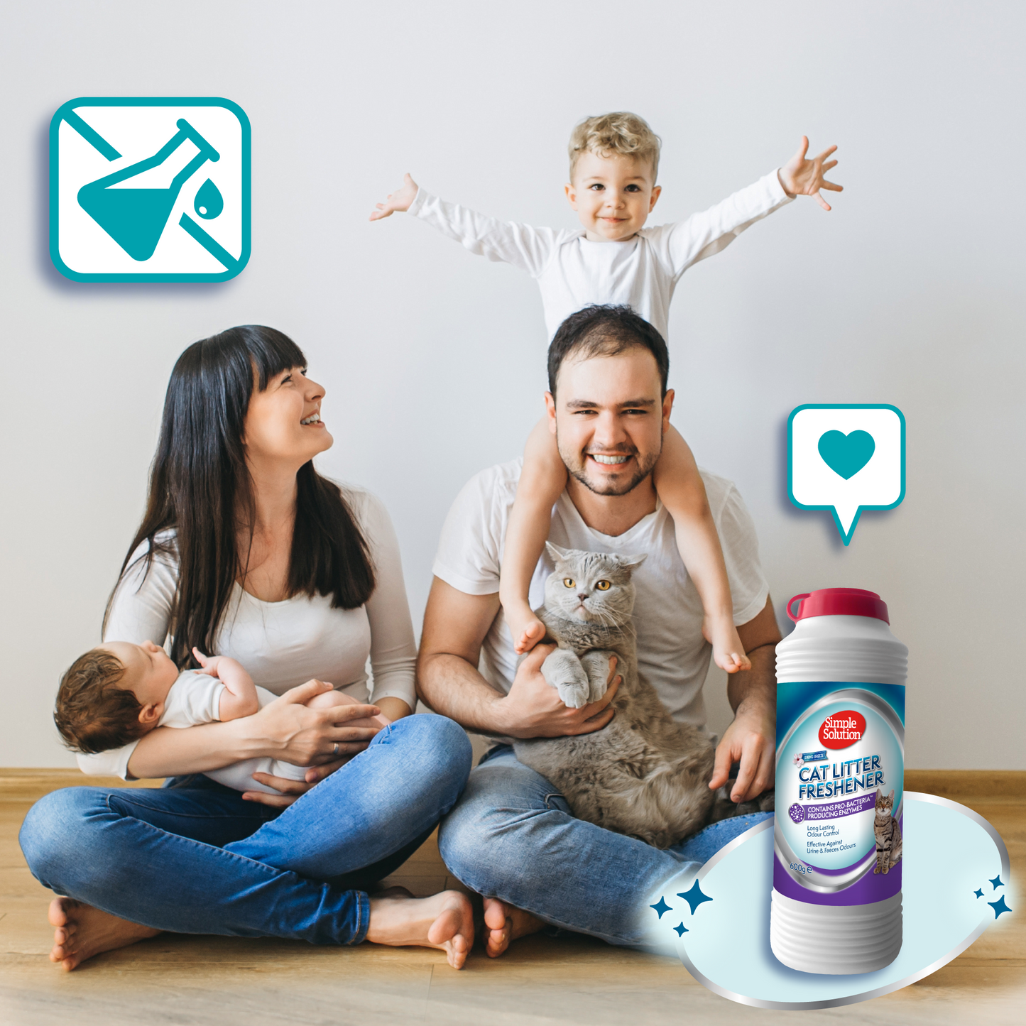 UUDIS! SIMPLE SOLUTION Cat Litter Freshener kassiliiva värskendaja – graanulid, 500 g