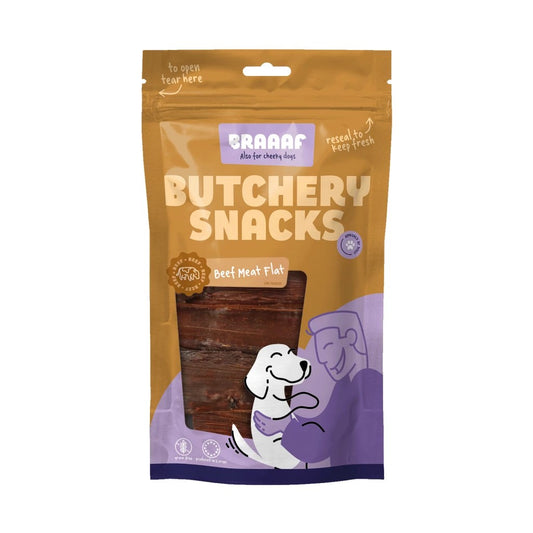 Braaaf Butchery skanėstai iš jautienos plokšti, 125 g