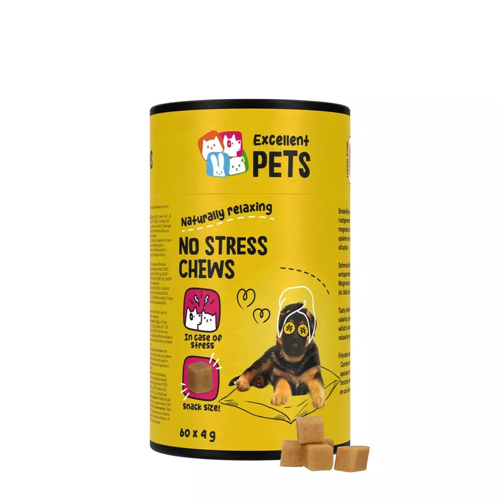 Excellent PETS No Stress Soft Chews papildai streso mažinimui, 60 vnt.
