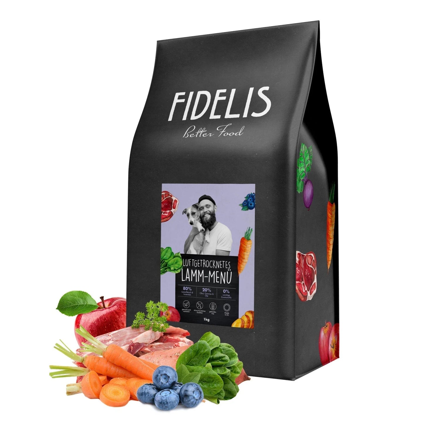 FIDELIS Air dried džiovintas maistas su ėriena, 1 kg.